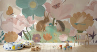 Meadow Friends and Garden Blooms Wall Mural