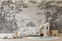 Detailed forest and animals mural design GD12399