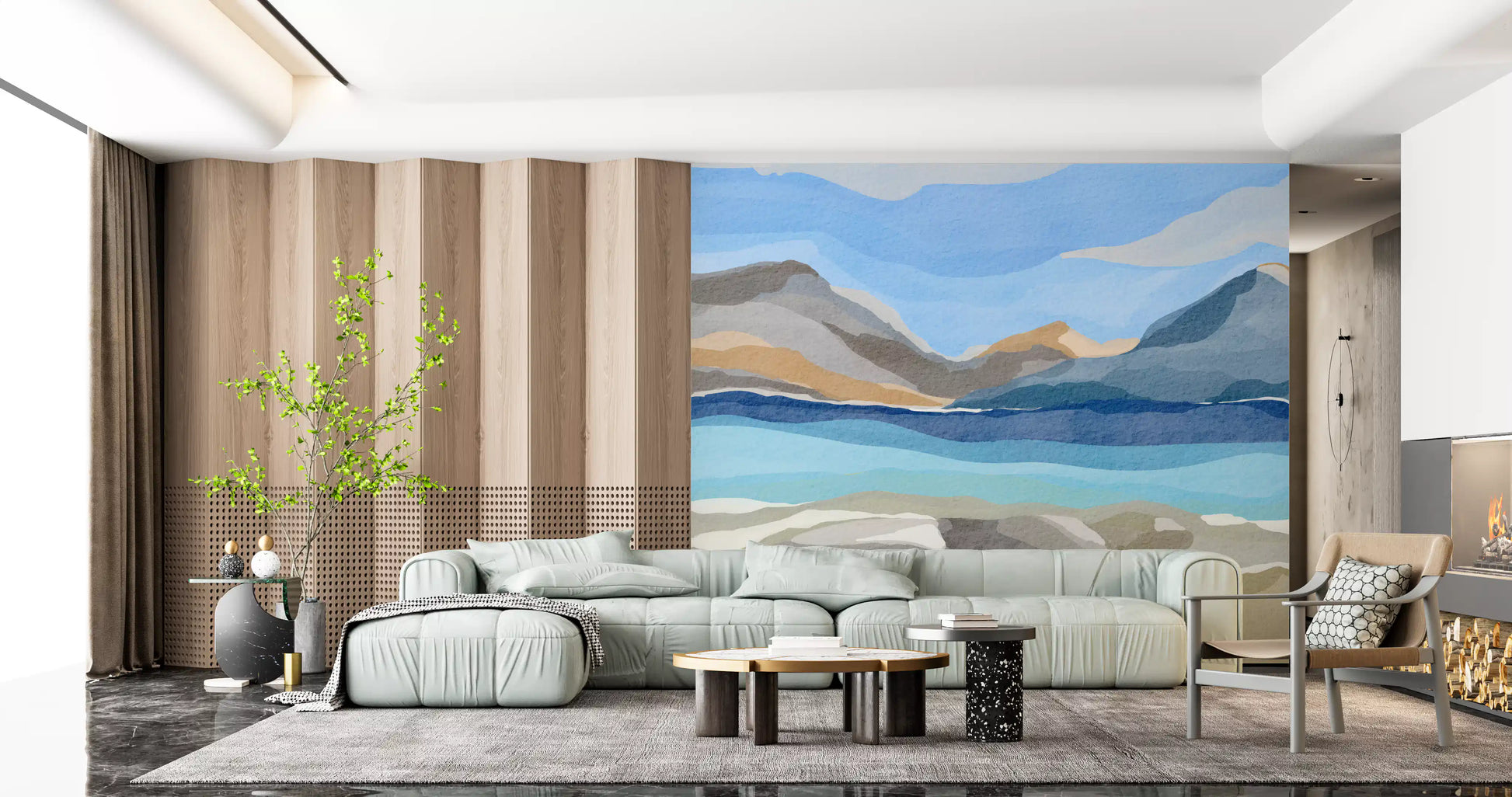 Scandinavian Fjord Wall Mural
