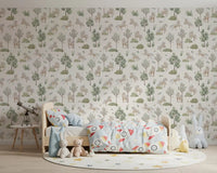 Galloping Pony Woodland Scene Wallpaper⁠