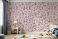 Enchanted Unicorn Forest in Blush Wallpaper⁠