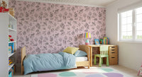 Enchanted Unicorn Forest in Blush Wallpaper⁠