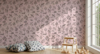 Enchanted Unicorn Forest in Blush Wallpaper⁠