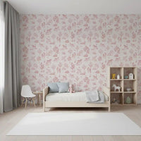 Enchanted Blush Unicorn Meadow Wallpaper⁠