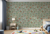 Forest Friends and Floral Meadow Wallpaper⁠