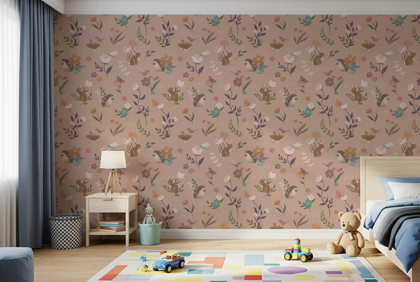 Whimsical Forest Friends Meadow Wallpaper⁠