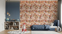 Ancient City Palm Grove Motif Wallpaper⁠