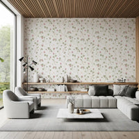 Meadow Clover Botanical Illustration Wallpaper⁠