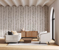 Rustic Birch Forest Vertical Trunks Wallpaper⁠