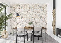 Rustic Meadow Botanical Sketch Wallpaper⁠