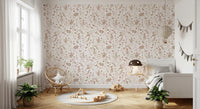 Rustic Woodland Rabbit Meadow Wallpaper⁠