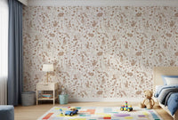 Rustic Woodland Rabbit Meadow Wallpaper⁠