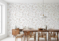 Dainty Pastel Floral Trails Wallpaper⁠