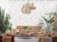 Dainty Pastel Floral Trails Wallpaper⁠