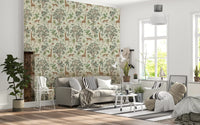 Exotic Safari Botanical Illustration Wallpaper⁠