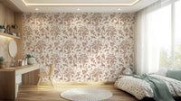 Monochromatic Wildlife Jungle Toile Wallpaper⁠