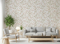 Meadow Wildflower Botanical Illustration Wallpaper⁠