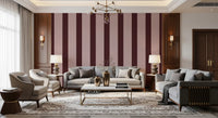 Minimalist Taupe and Chocolate Stripe Wallpaper⁠