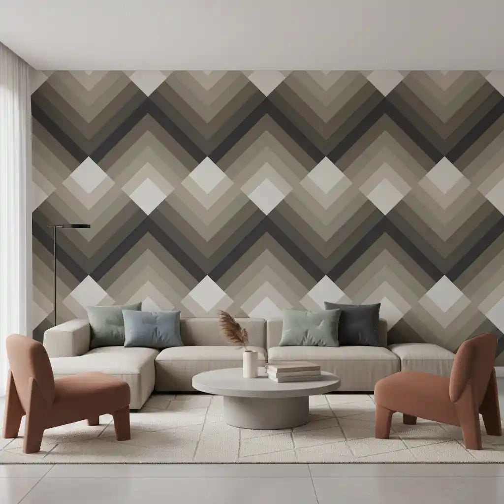 Tonal Chevron Geometry Wallpaper⁠