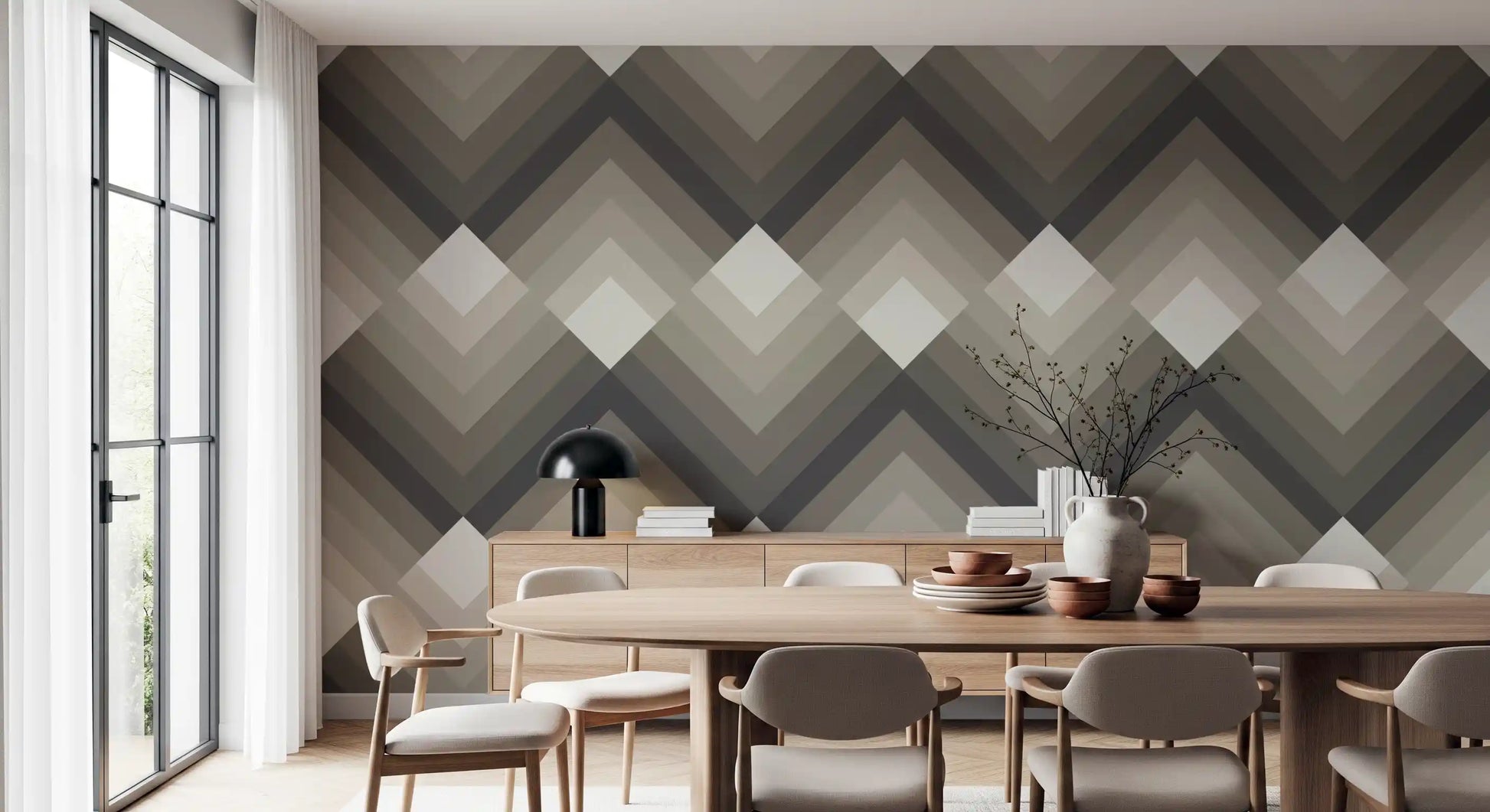 Tonal Chevron Geometry Wallpaper⁠