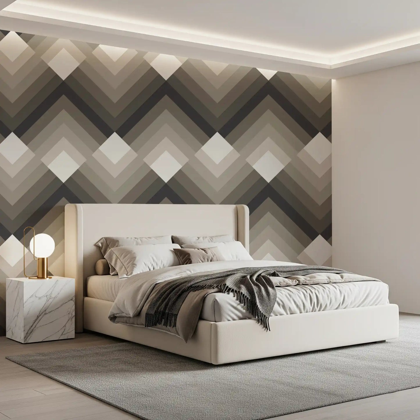 Tonal Chevron Geometry Wallpaper⁠