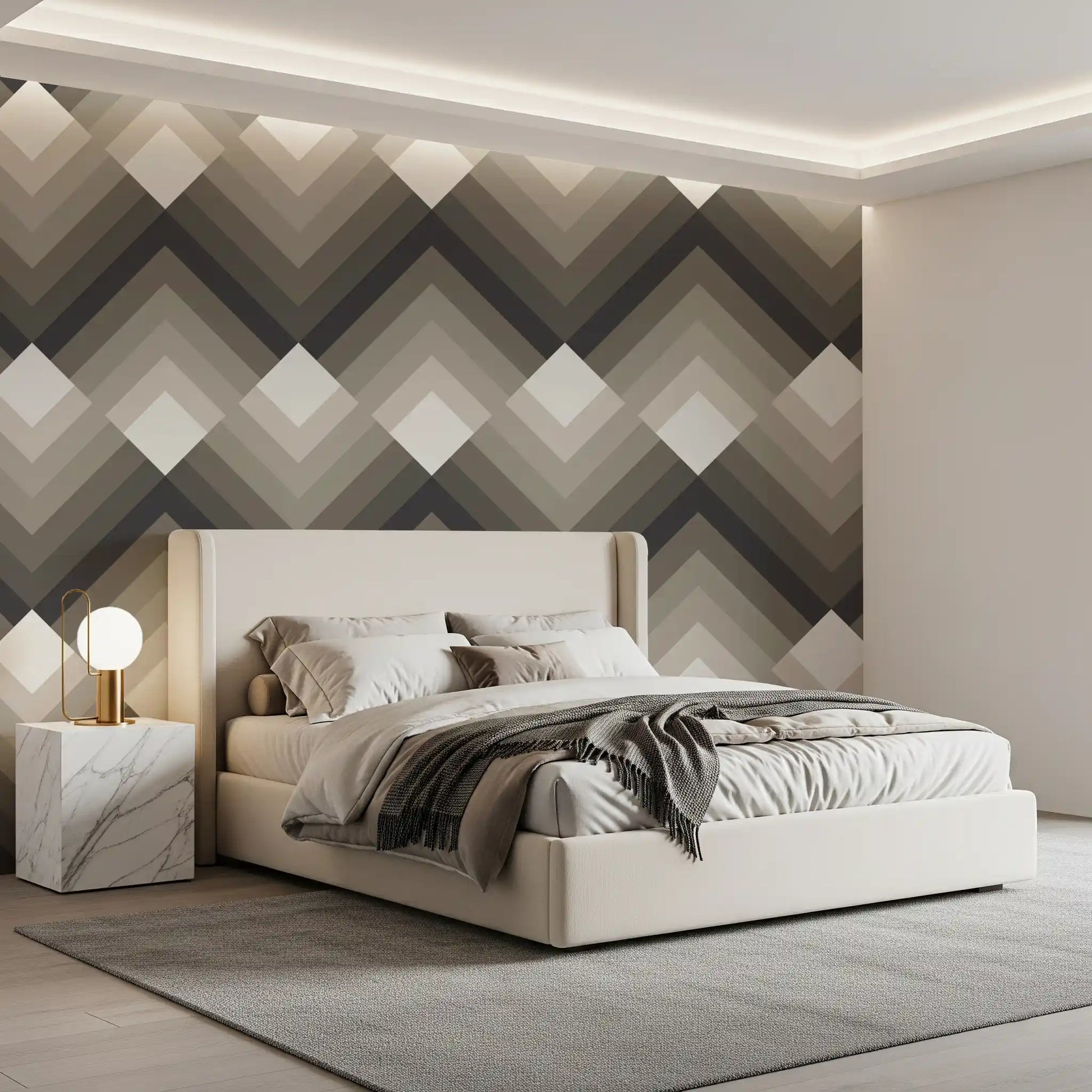 Tonal Chevron Geometry Wallpaper⁠