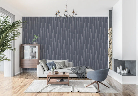 Ascending Arrow Geometric Motif Wallpaper⁠