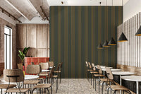 Vertical striped wallpaper on a hallway feature wall GD12455