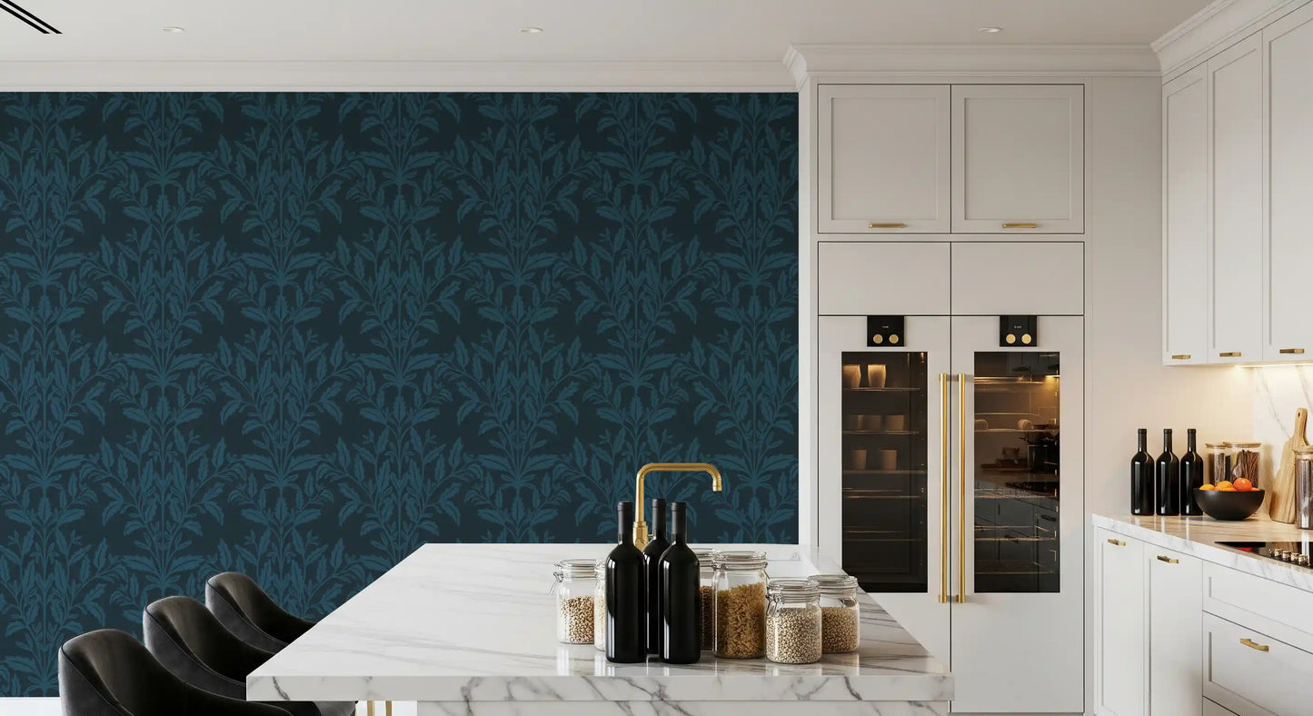 Enchanted Ink Leaf Motif Wallpaper⁠