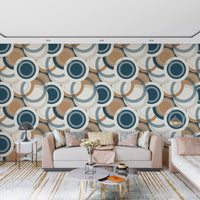 Modernist Circular Mosaic Wallpaper⁠