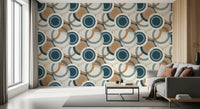 Modernist Circular Mosaic Wallpaper⁠