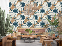 Modernist Circular Mosaic Wallpaper⁠