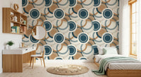 Modernist Circular Mosaic Wallpaper⁠