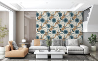 Modernist Circular Mosaic Wallpaper⁠