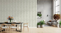 Textured Vertical Stripes in Neutral Sage Wallpaper⁠
