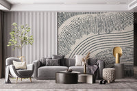 Charcoal Rippled Texture Design Wall Mural
