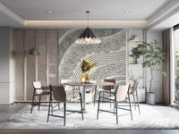 Charcoal Rippled Texture Design Wall Mural
