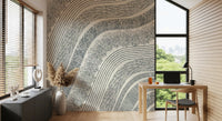 Charcoal Rippled Texture Design Wall Mural