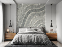 Charcoal Rippled Texture Design Wall Mural