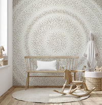 Minimalist Dot Ripple Pattern Wall Mural