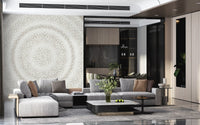 Minimalist Dot Ripple Pattern Wall Mural