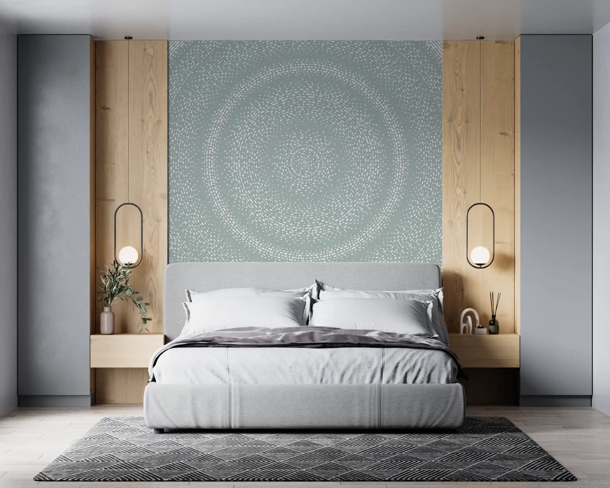 Minimalist Dot Radiance Wall Mural
