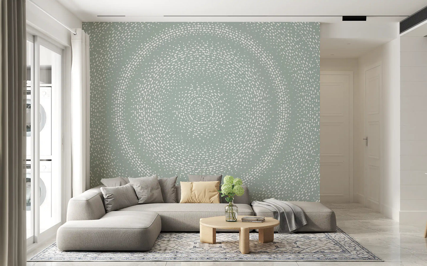 Minimalist Dot Radiance Wall Mural