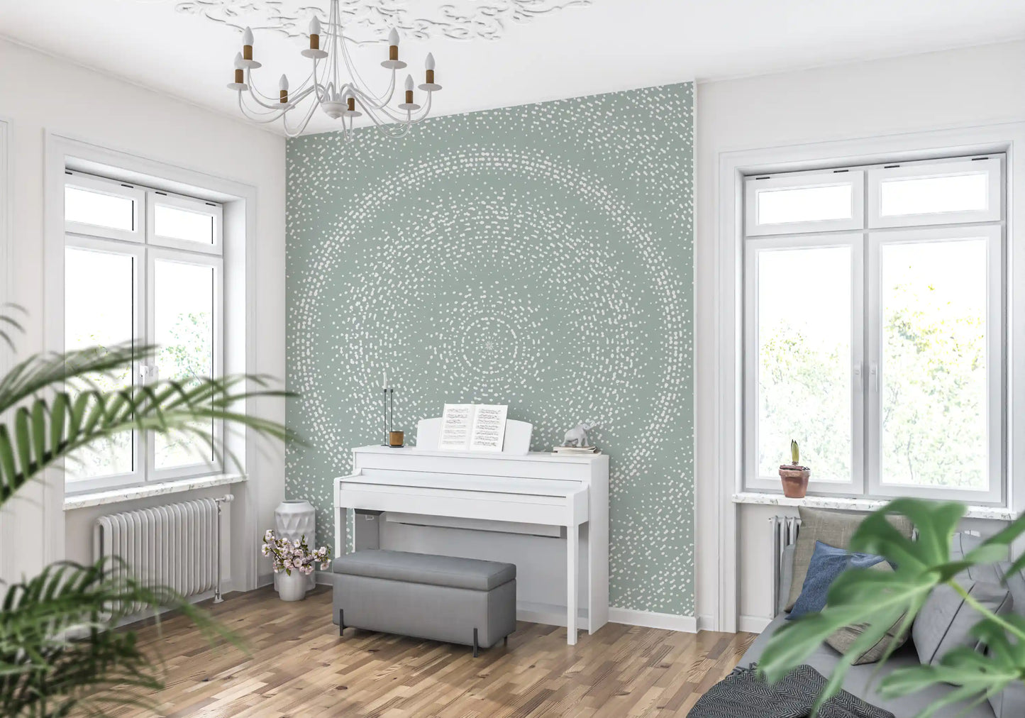 Minimalist Dot Radiance Wall Mural