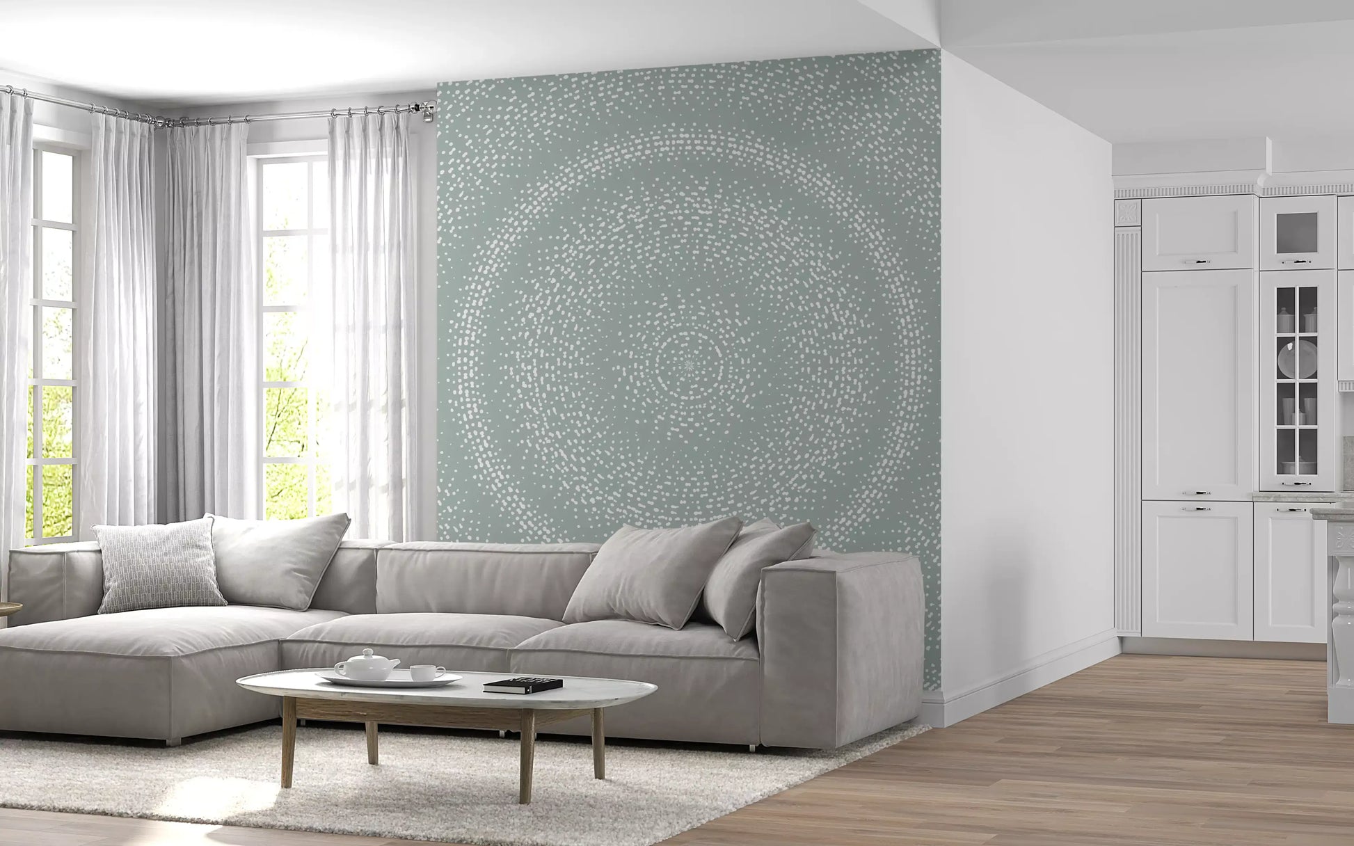 Minimalist Dot Radiance Wall Mural