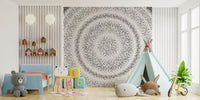 Celestial Dotted Drip Circle Wall Mural