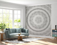 Celestial Dotted Drip Circle Wall Mural