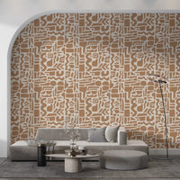 Abstract Earth Toned Shapes Wallpaper⁠