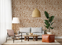 Abstract Earth Toned Shapes Wallpaper⁠