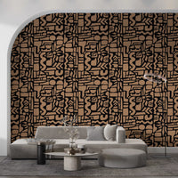 Abstract Earth Toned Geometric Shapes Wallpaper⁠